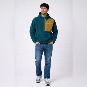 Patagonia Men's Retro Pile Pullover in Dark Borealis Green M